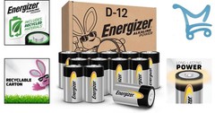 Alkaline D Batteries Pack of 12 Long Lasting Power for Household Use