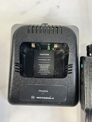 Lot of 2 HO1KDC9AA3DN Motorola HT1000 Radio & One Charger. See Description