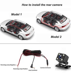 Car Dual Lens Dash Cam HD 1080P Front/Rear/Inside Video Recorder Camera G-Sensor