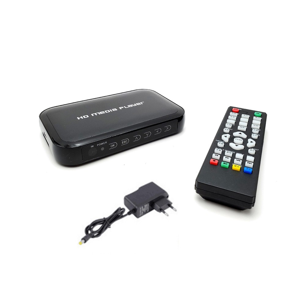 A28D USB SD MMC VGA AV YPbPr Multi TV Media Player + IR Fernbedienung 1080pi5