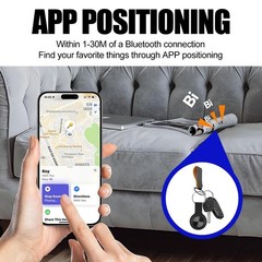 New Smart Circular Bluetooth Tracker iOS Android Ideal For Seniors Children Pets