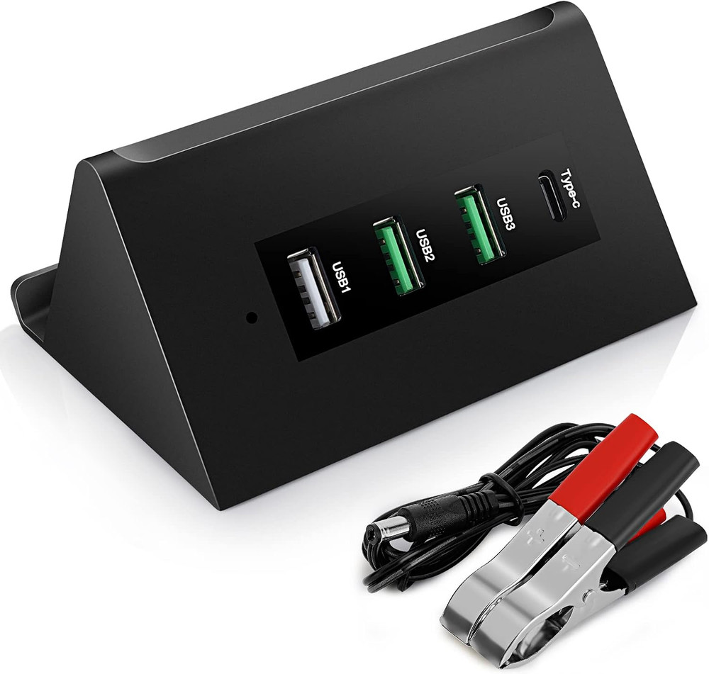 DC 12V 24V to 5V USB Step down Converter 68W 12V to USB Multi Port Power Adapter
