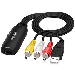 AV To HD Adapter Converter Cable CVBS 3 RCA 1080P Composite Video Audio NEW