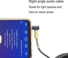 3.5mm Male to Male AUX Cable Cord L-Shaped Right Angle Car Audio Headphone Lot