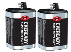 2~Eveready Super Heavy Duty 6V Zinc Carbon Lantern Non-Rechargeable Battery 1 pk