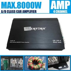 4 Channel Car Amplifier 8000W Peak Class AB 12V Universal Amp Speaker Subwoofer