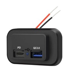 12-24V 4.8A Dual USB PD QC3.0 Car Boat RV Charger Socket LED Power Outlet lot