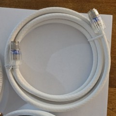 PCT 18ft White Coaxial Cable F Male to F Male Lot of 3 (H677T9BVVW1P)