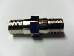 PPC F81 Barrel 3GHz Coax Cable Female Splice Adapter F Connector RG6 Dish CATV