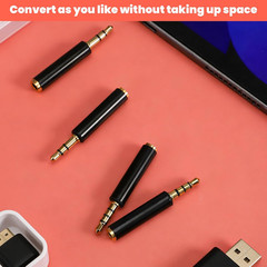 4 Pack 3.5Mm TRS Male to 3.5Mm TRRS Adapter, TRRS to TRS Adapter Male