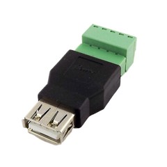 10x USB 2.0 Type A Female to 5 Pin Screw Shield Terminal Plug Adapter Connector