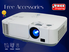 3LCD Projector 4000 ANSI Professional WXGA Accepts 4K Signal HDMI USB w/Bundle