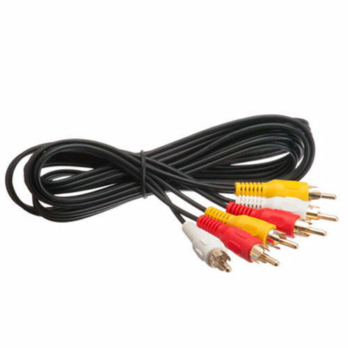 3 RCA to 3 RCA Male To Male Composite Audio Video AV Cable VCR DVD 3FT 1 Meter