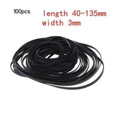 100 Pcs Rubber Tape Recorder Belt Cassette Player Drive Belts Replacement