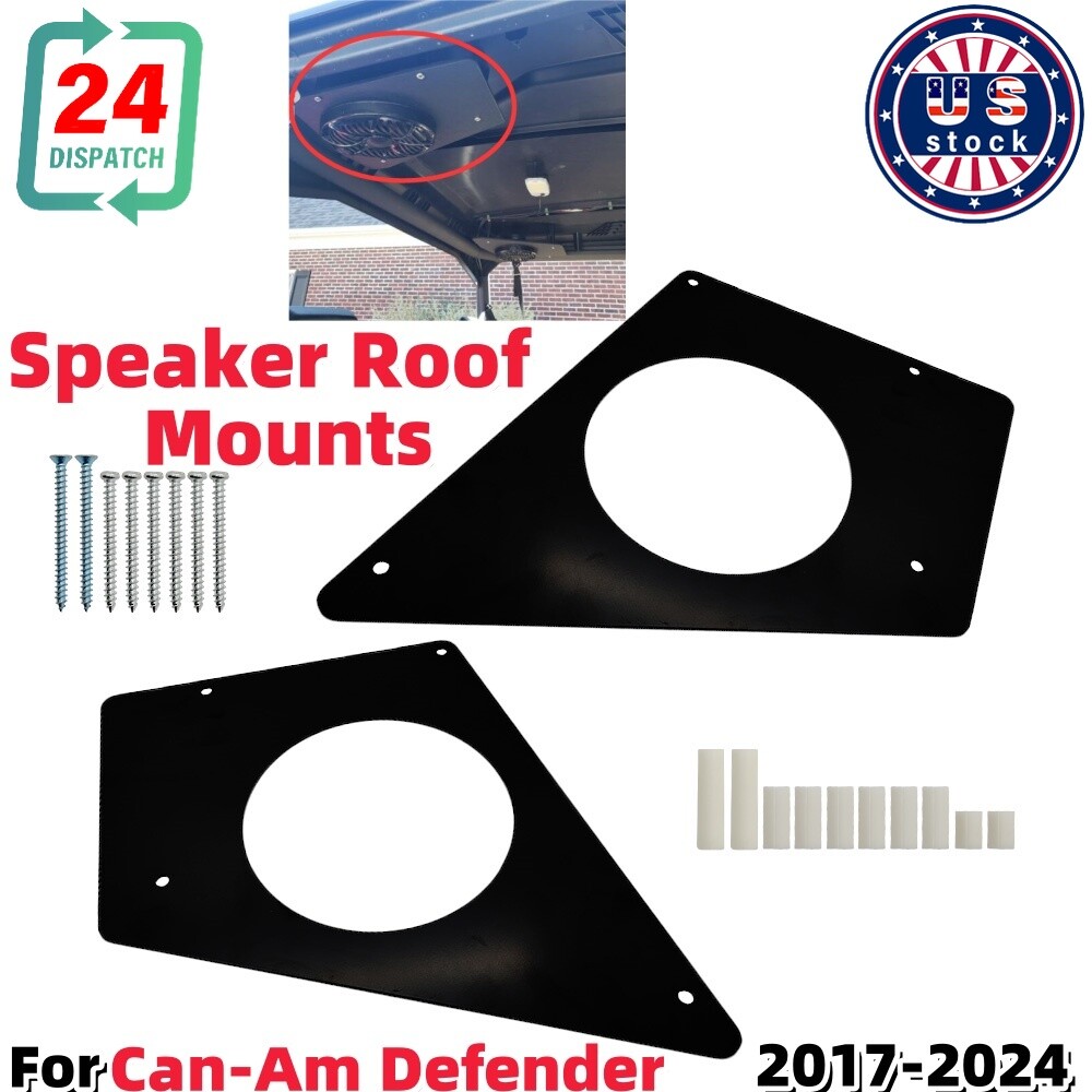 Steel Speaker Roof Mounts -Fits most 6.5″SPEAKERS 1SET For 17-24 Can Am Defender