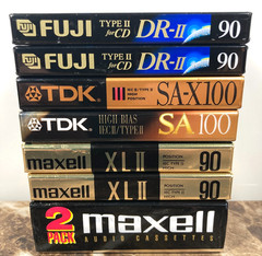 Maxell XLII 90 TDK SA Fuji DR High-Bias Blank Cassette Tape Lot 8 SEALED Type-II