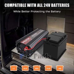 4000W Inversor de Potencia de Onda Sinusoidal 24V A 110V pura Hogar y exterior