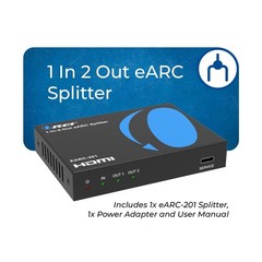 eARC Audio Splitter 1 in 2 Out – HDMI ARC/eARC Audio Extractor & Splitter, Do…