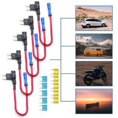 15PCS Fuse TAP Adapter Kit 12V 15 Amp 20Amp Car Add-a-circuit Mini ATM APM Blade