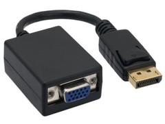 6.5″ Displayport Male to VGA Female Adapter Cable with Latches