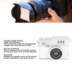 Keychain Digital Camera With Chain Necklace Flash Light 1080P HD Small Compact