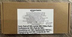 🔋 100 Pack Amazon Basics AAA Alkaline High-Performance Batteries, 1.5 Volt 🔋