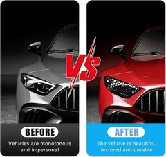 2PCS Car Rear Tail Light Lamp Stickers Honeycomb Type Deca Color: Carbon Fiber