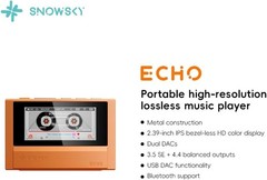 FiiO Echo Retro Hi-Res Portable DAP, Dual DAC, Bluetooth 4.4mm Balanced (Orange)