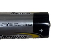 Energizer EN93 Industrial Alkaline Batteries, C , 12 Batteries/Box, EXP. 12/2035