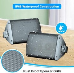 4 Pack 6.5″ Outdoor Bluetooth Speakers 800W Waterproof Wired Wall Mount Patio