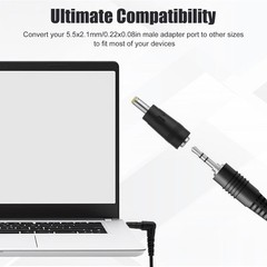DC Power Adapter Plug Set 8-Piece Universal Barrel Connector Tips 5.5×2.1mm