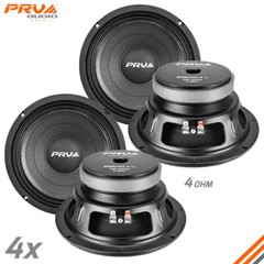 4x PRV Audio 8MB450-4 Midbass Car Audio 8″ Speakers 4 Ohm 8MB PRO 1800 Watts