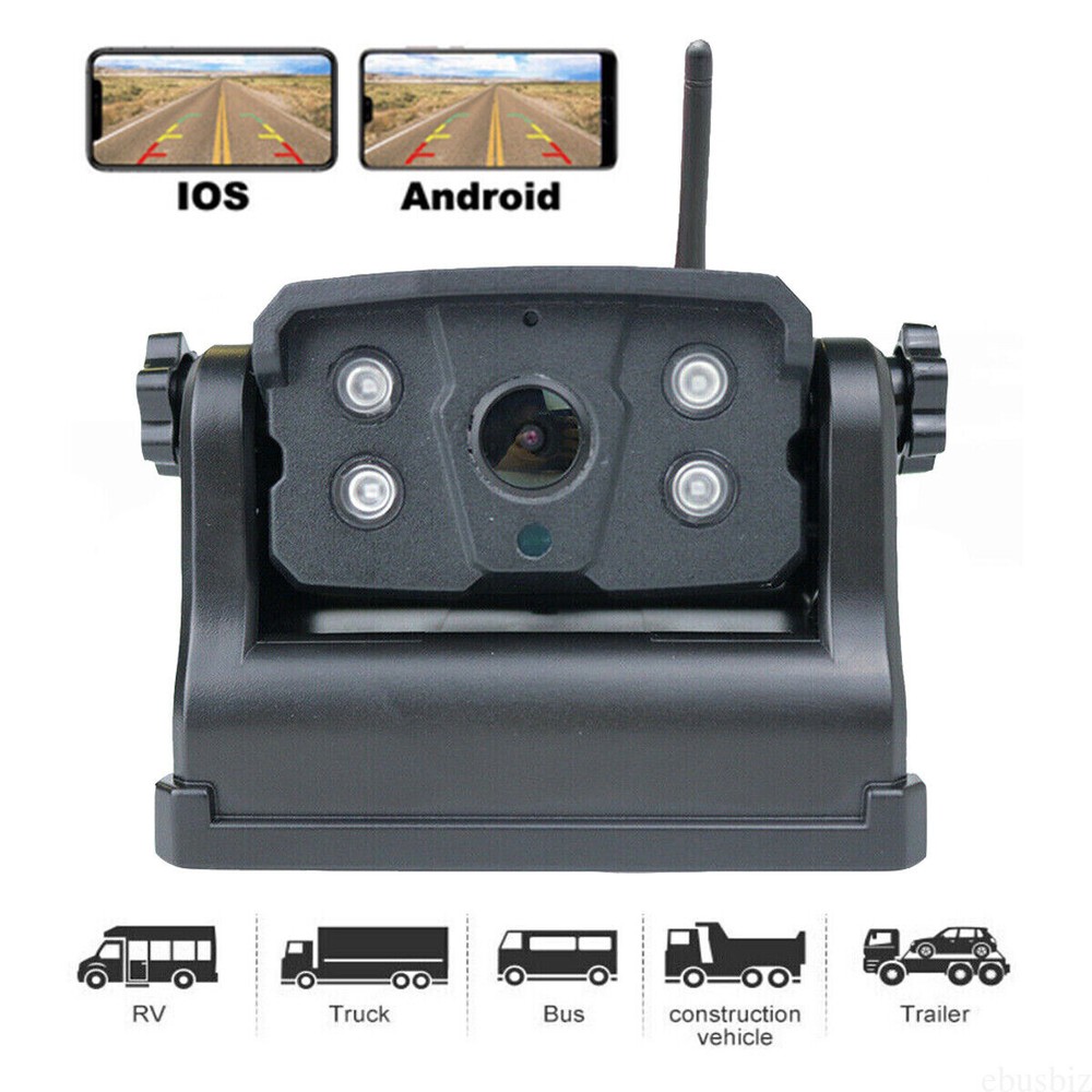 WiFi Magnetic Reversing Rearview Camera 720P 9600mA Wireless for iPhone/Android