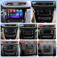 10.1″ For 2014-2017 Nissan Rogue Carplay Radio Stereo 4+64G Android13 Cam 5GWiFi