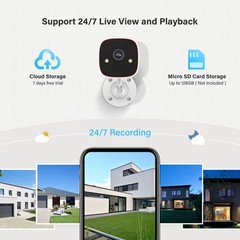 4-Pack Wireless 2.4G WiFi Security Camera System Smart Outdoor Night Vision 3MP
