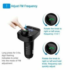 Bluetooth Car FM Transmitter MP3 Player Wireless AUX Radio Fast 2 USB Charger