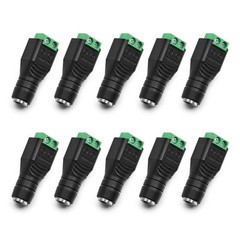 CHANZON Female 10 Pcs 12V 5.5mm x 2.1mm DC Power 40mm*15m*13mm, 10