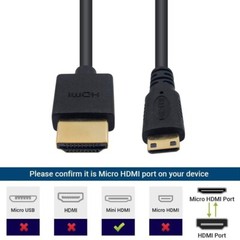 High-Speed Mini-HDMI to HDMI Cable MINI HDMI HD Cord For Canon SONY Camera