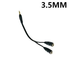 3.5mm AUX Audio Mic Splitter 1 Male to 2 Female Gold Plated Headphone Cable