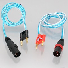 1Pairs Dual banana Binding Post plug to XLR 3pin male Audio Speaker patch Cable