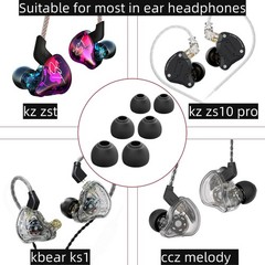 CCZ ZT01 24 PCS/12 Pairs Earbud Tips, KZ ZS10 PRO IEM Eartips, Replacement in…