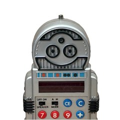 Mr. Mus-I-Cal White Vintage Calculator Robot Toy Hong Kong Model 560 Tested