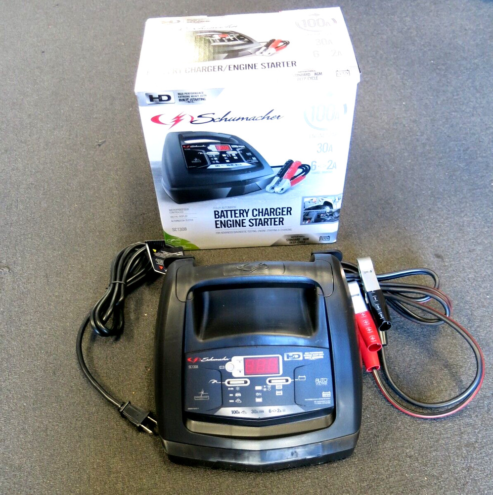 Schumacher Battery Charger Engine Starter 6-in-1 Electric Fully Automatic SC1308