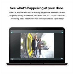 Nest Hello Video Doorbell with 6 Months of Nest Aware Reconditioned
