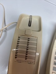 Vintage Radio Shack 43-581 Beige Trimline Corded Phone Wall Desk Landline