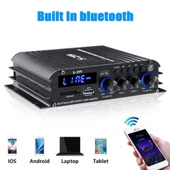 1600W Bluetooth Audio Power Amplifier, 4.1 Channel Support 2 Pairs Speakers 1…
