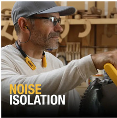NEW DeWalt Jobsite Pro Wireless Earphones 190 2091 DW2 A Black /Yellow Free Ship