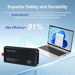 2000W 4000W Pure Sine Wave Inverter 12V DC to 120V AC Converter Power Inverter
