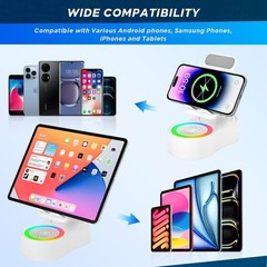 5-in-1 Wireless Induction Bluetooth Speaker Phone Holder RGB Light Rechargeable