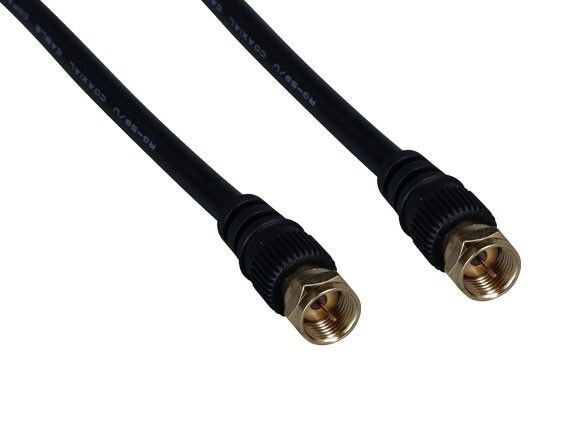 F-Type Male to Male RG-59U Coaxial Cable – 3ft / 6ft / 12ft / 25ft / 50ft